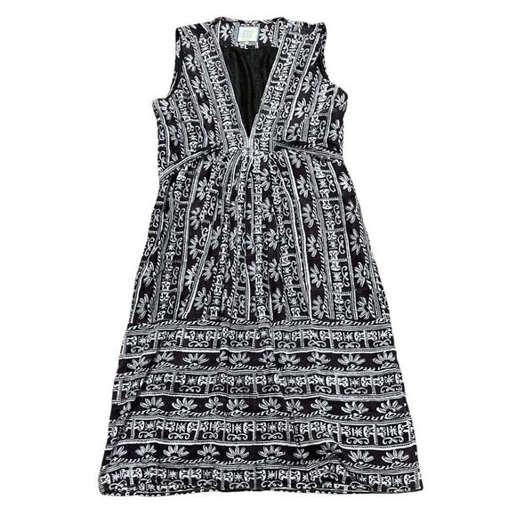 Bell By Alicia Bell Boho V-Neck Silk Blend Midi Dress - Picture 1 of 8